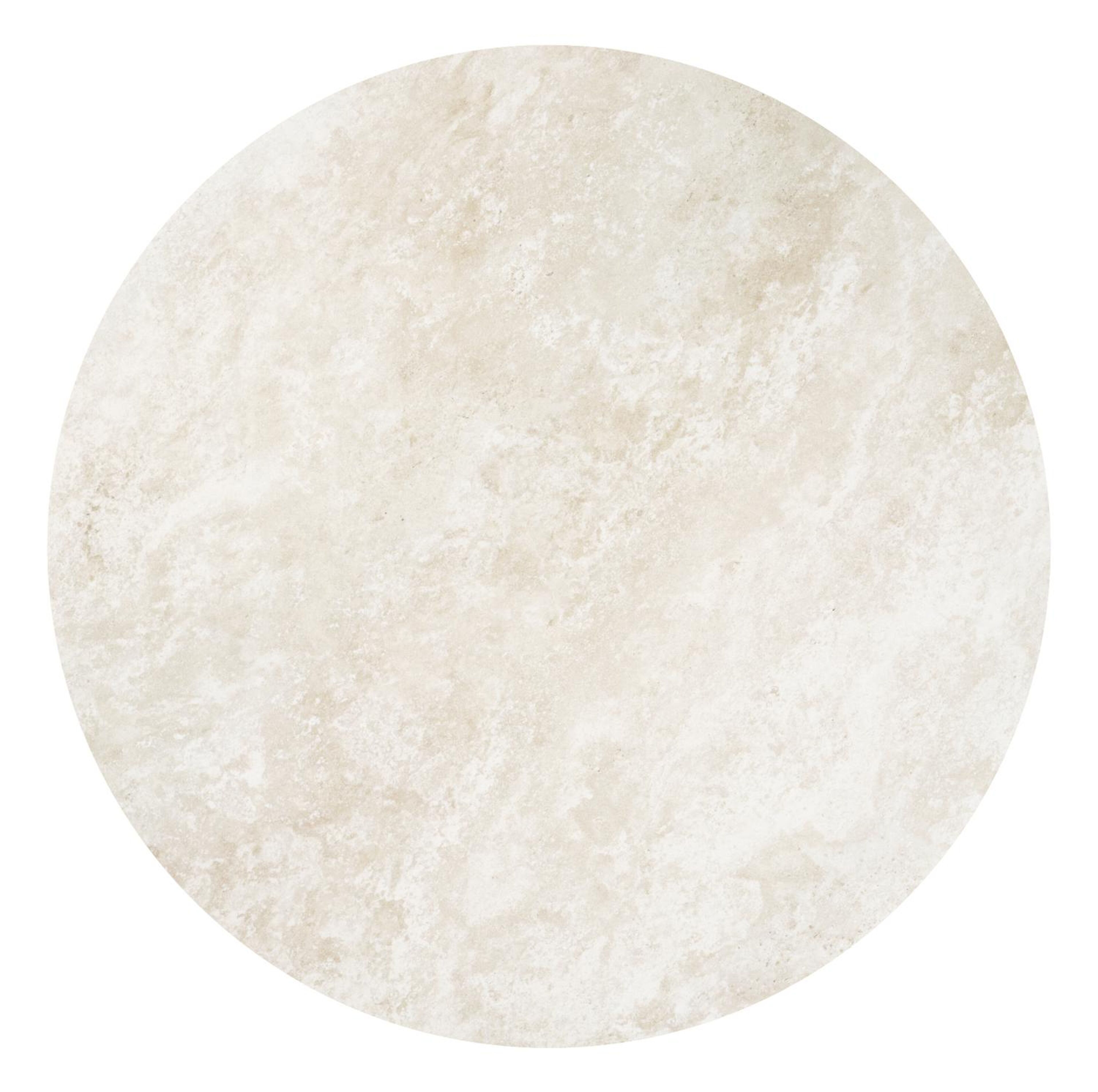 Amico tuintafel rond in beige aluminium en volkeramiek Rapolano - Dia. 148 x H 73.5 cm