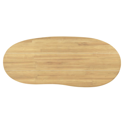 Amico tuintafel organisch in beige aluminium en teak - L 280 x B 120 x H 73.5 cm