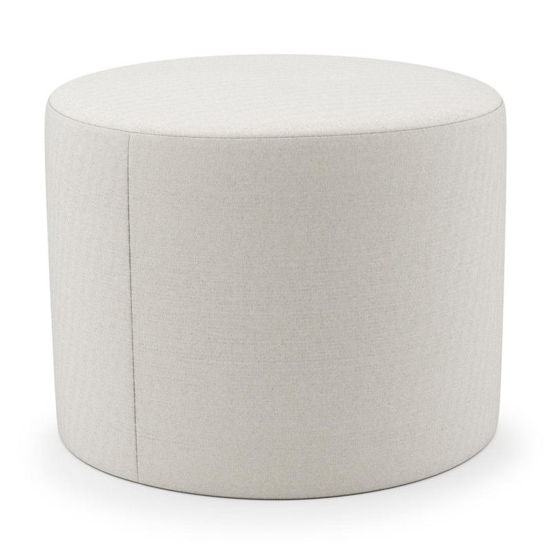 Pouf Masso arrondis en natte white All weather sunbrella® luxe - Diam. 55 x Haut. 40 cm