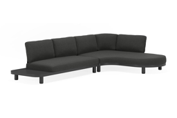 Chaise longue rechts + 2-zit