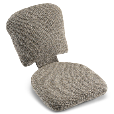 Nano tuinstoel in zwart aluminium en zwart verticaal geweven ronde rope met kussen in madagascar burch all weather cosytica