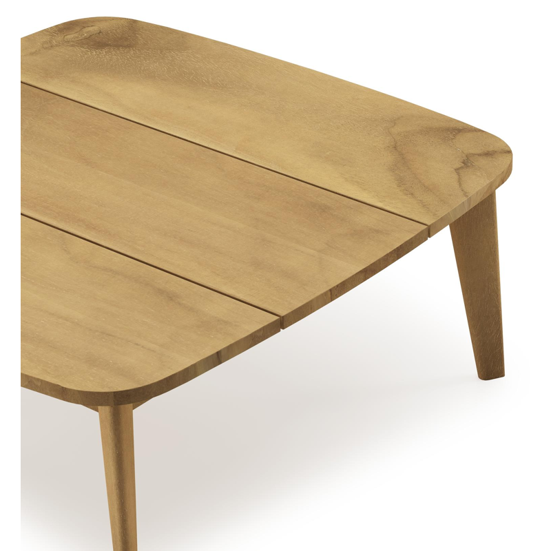 Table basse Lacrima en teck - Lg 90 x larg. 90 x H 37 cm