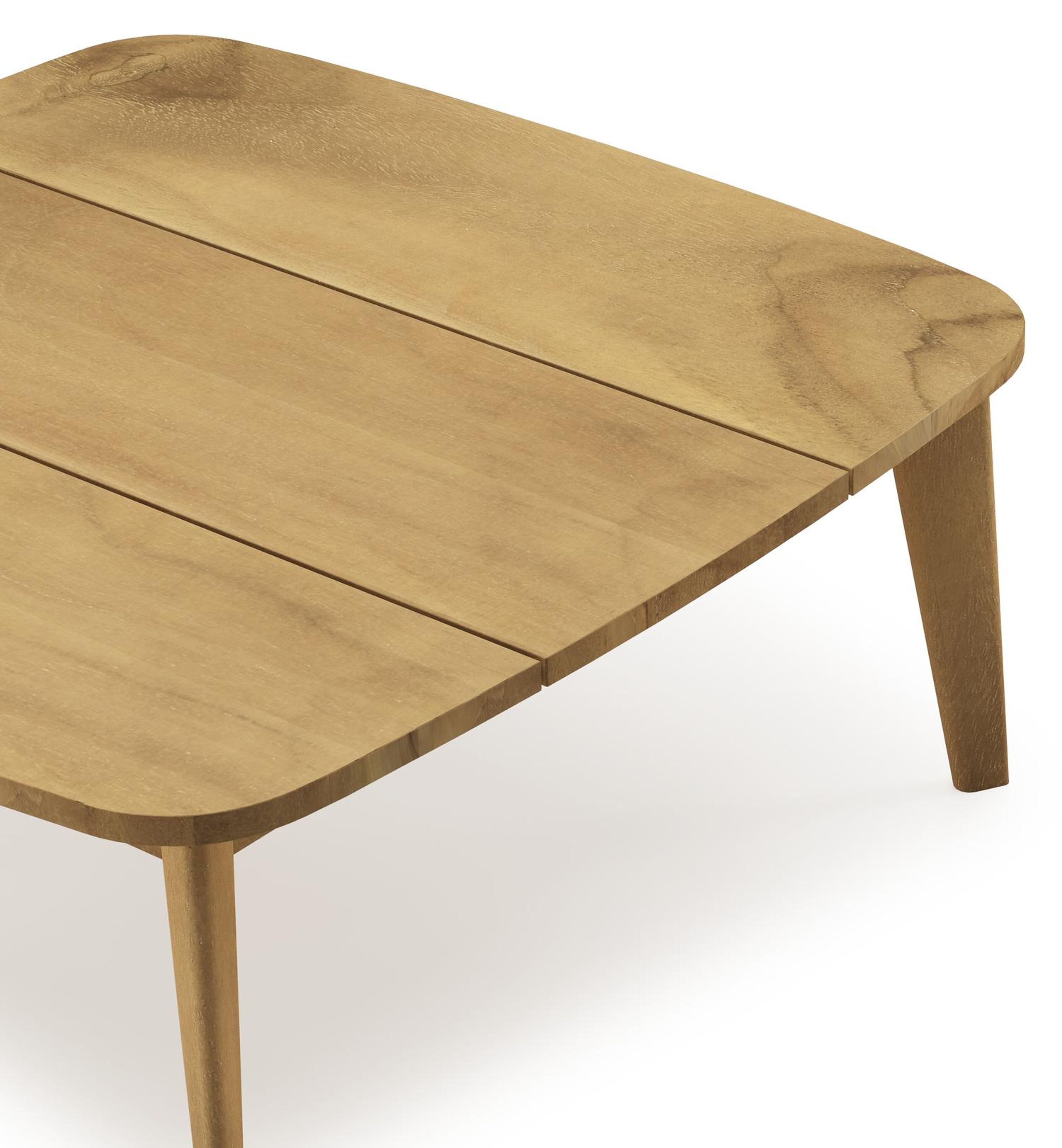 Table basse Lacrima en teck - Lg. 90 x Lrg. 90 x Haut. 37 cm