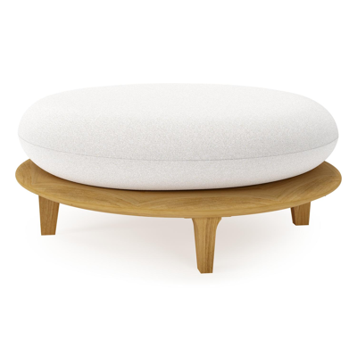 Pouf Bomero en teck et coussins en all weather solica soul optik
