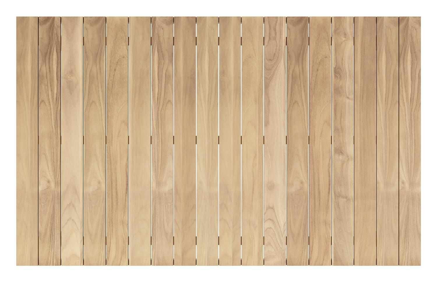 Table de jardin Nano XL rectangulaire en aluminium beige et teck massif Lg. 240 x Lrg. 148 x Haut. 75 cm