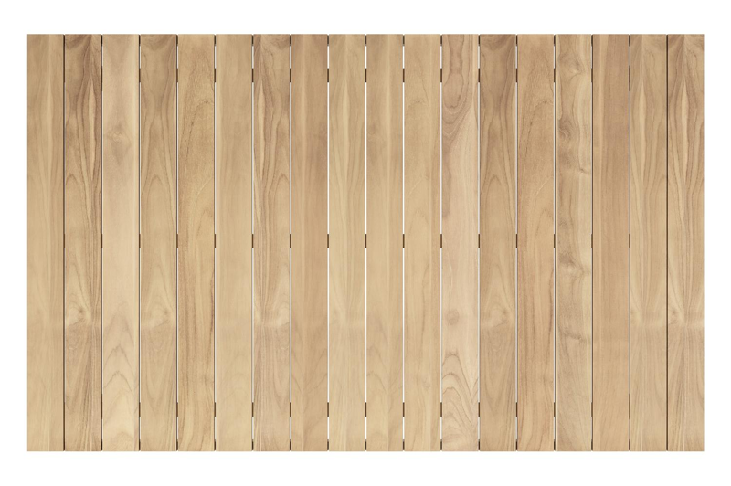 Table de jardin Nano XL rectangulaire en aluminium beige et teck massif Lg. 240 x Lrg. 148 x Haut. 75 cm