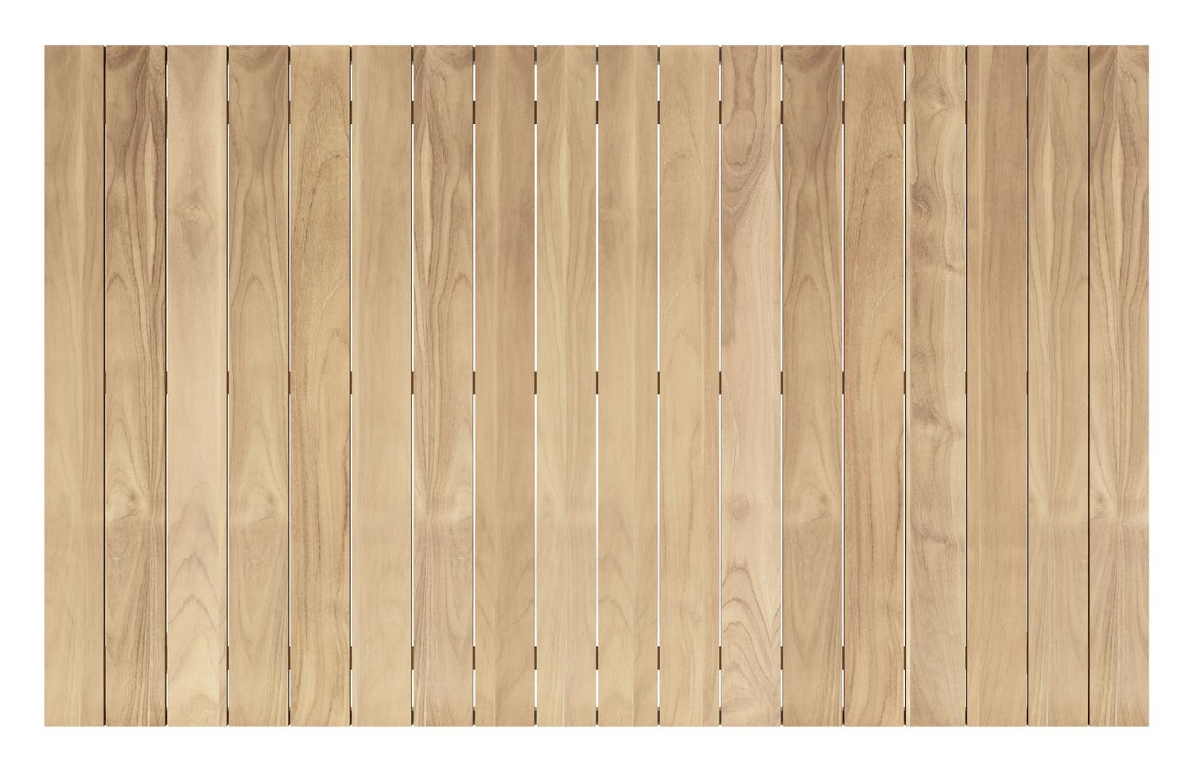 Table de jardin Nano XL rectangulaire en aluminium beige et teck massif Lg. 240 x Lrg. 148 x Haut. 75 cm