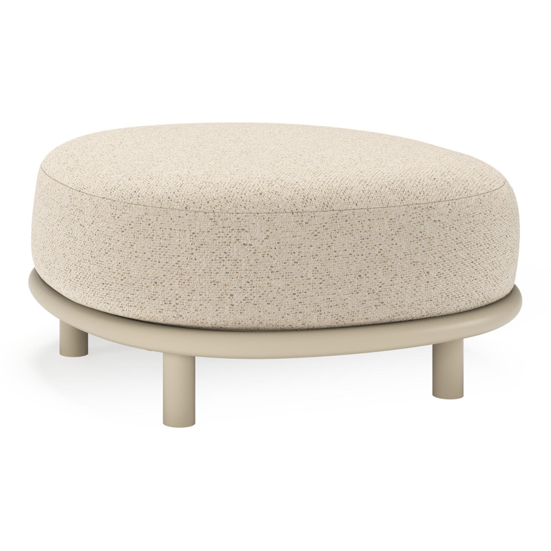 Pouf Lupino en aluminium beige et coussin en all weather cosytica bora desert