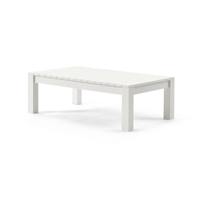 Occaro loungetafel in wit aluminium - L 120 x B 70 x H 38 cm