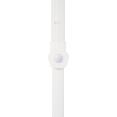 Umbria staanparasol in wit aluminium met beige all weather sunbrella® luxe parasoldoek - (met voet)