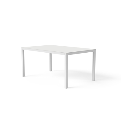 Taranto tuintafel in wit aluminium met tafelblad in volkeramiek - L 160 x B 100 cm