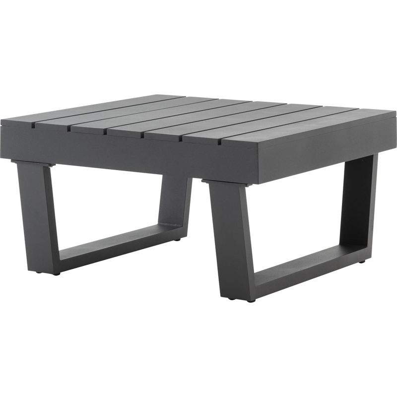 Modica loungetafel in zwart aluminium - L 72 x B 72 x H 38 cm