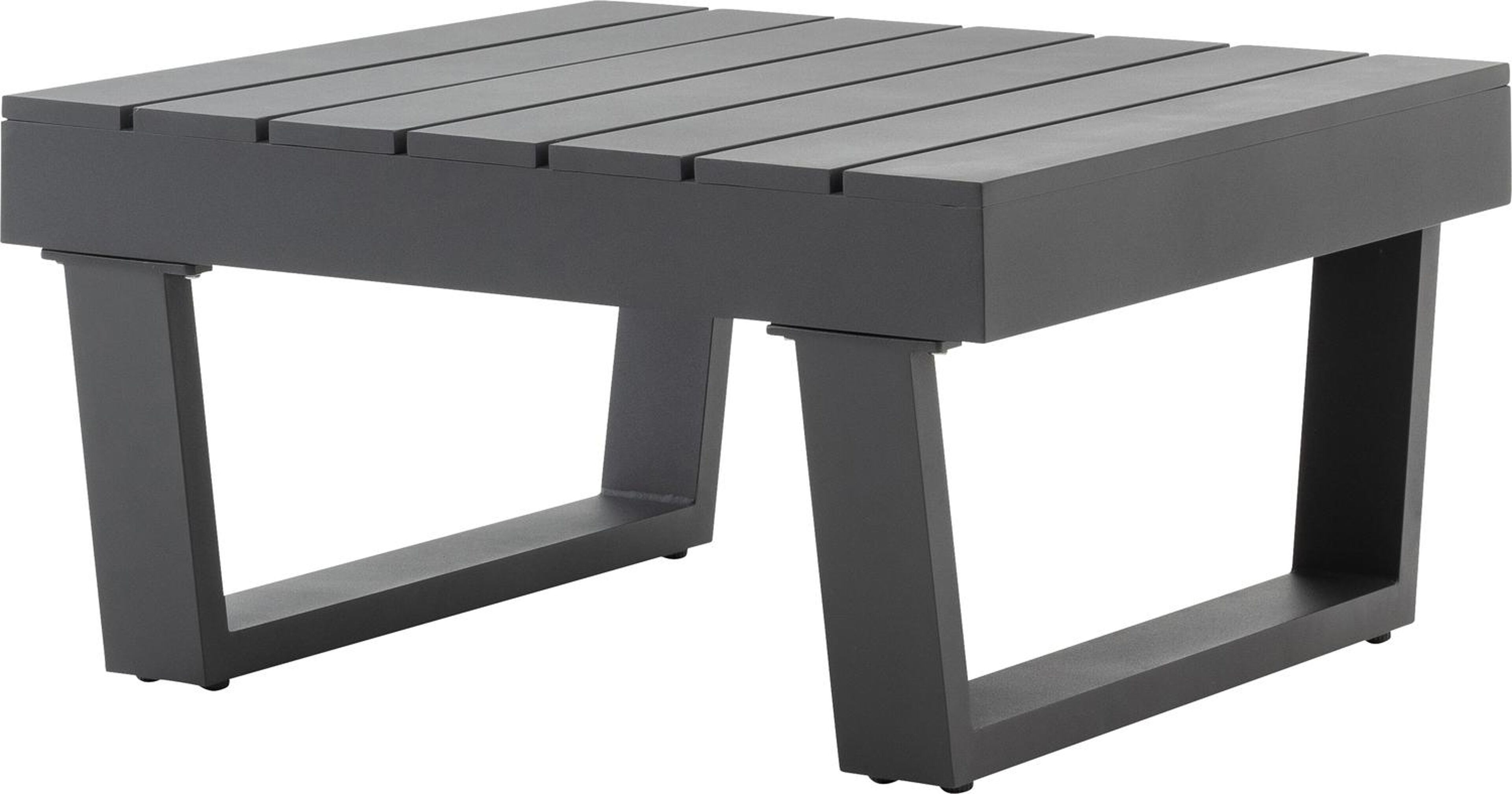 Modica loungetafel in zwart aluminium - L 72 x B 72 x H 38 cm