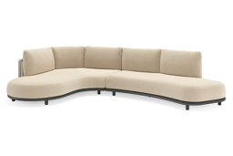 Chaise longue rechts + 2-zit organisch