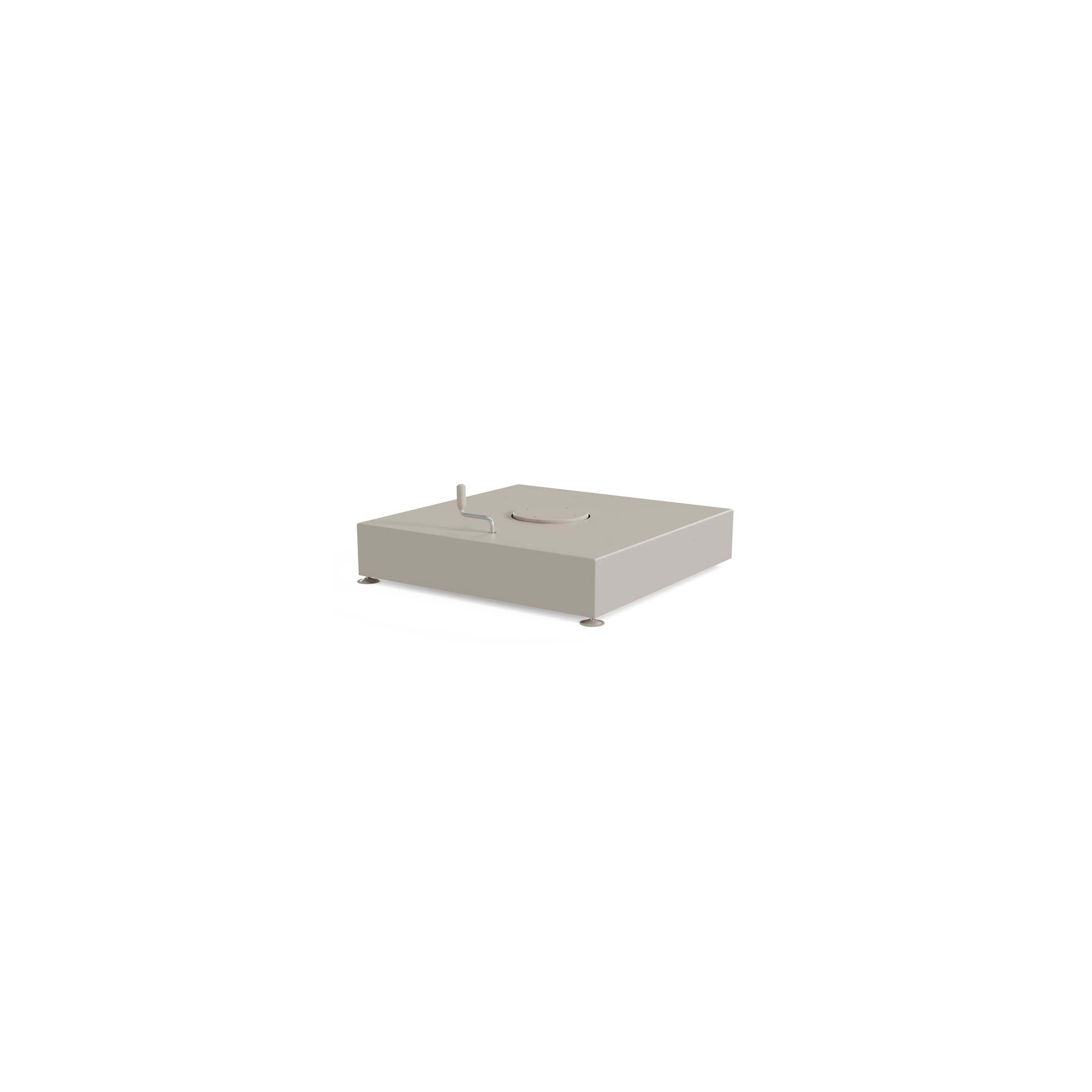 Pied de parasol Minore en aluminium beige 150 kg avec roulettes