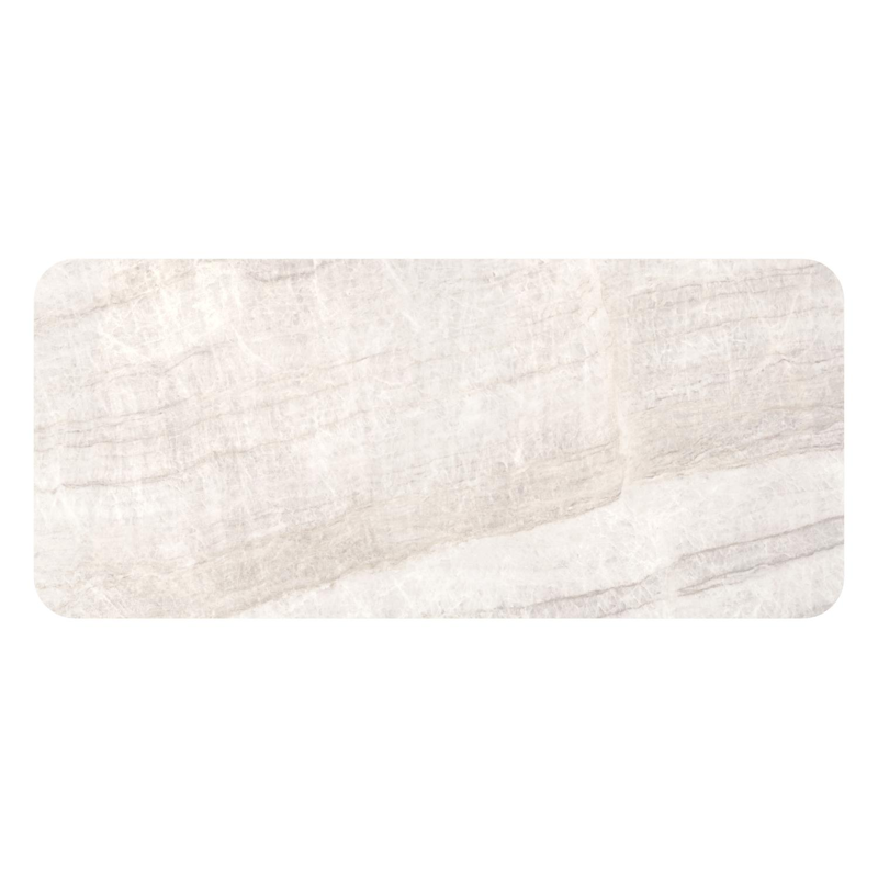 Orso tuintafel rechthoekig afgerond in wit aluminium en volkeramiek Taj Mahal - L 200 x B 80 x H 74.5 cm