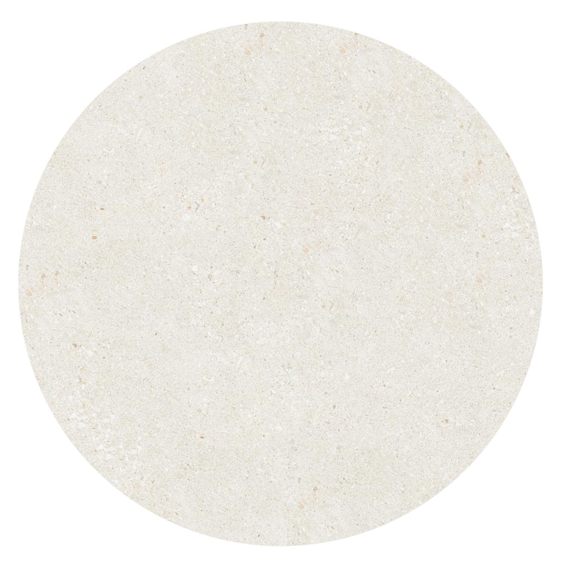 Fano tuintafel in zwart aluminium en volkeramiek shilin - Dia. 85 x H 75 cm