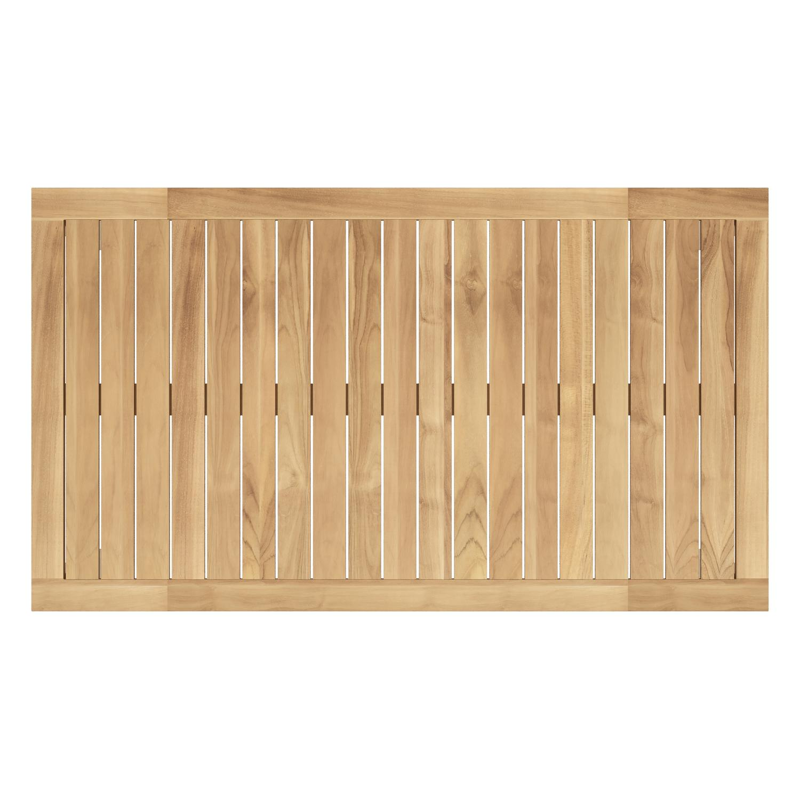 Varese tuintafel rechthoekig in beige aluminium en teak - L 160 x B 92 x H 73.5 cm