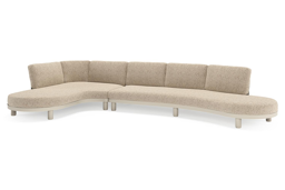 Chaise longue droite + 3 places organique