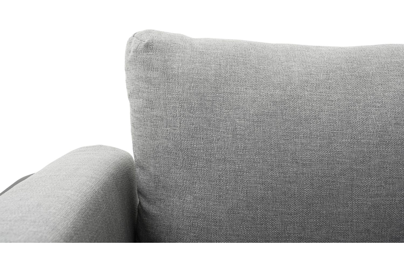 Mosa loungezetel 1-zit in zwart aluminium met grijs weather+ softtouch kussen