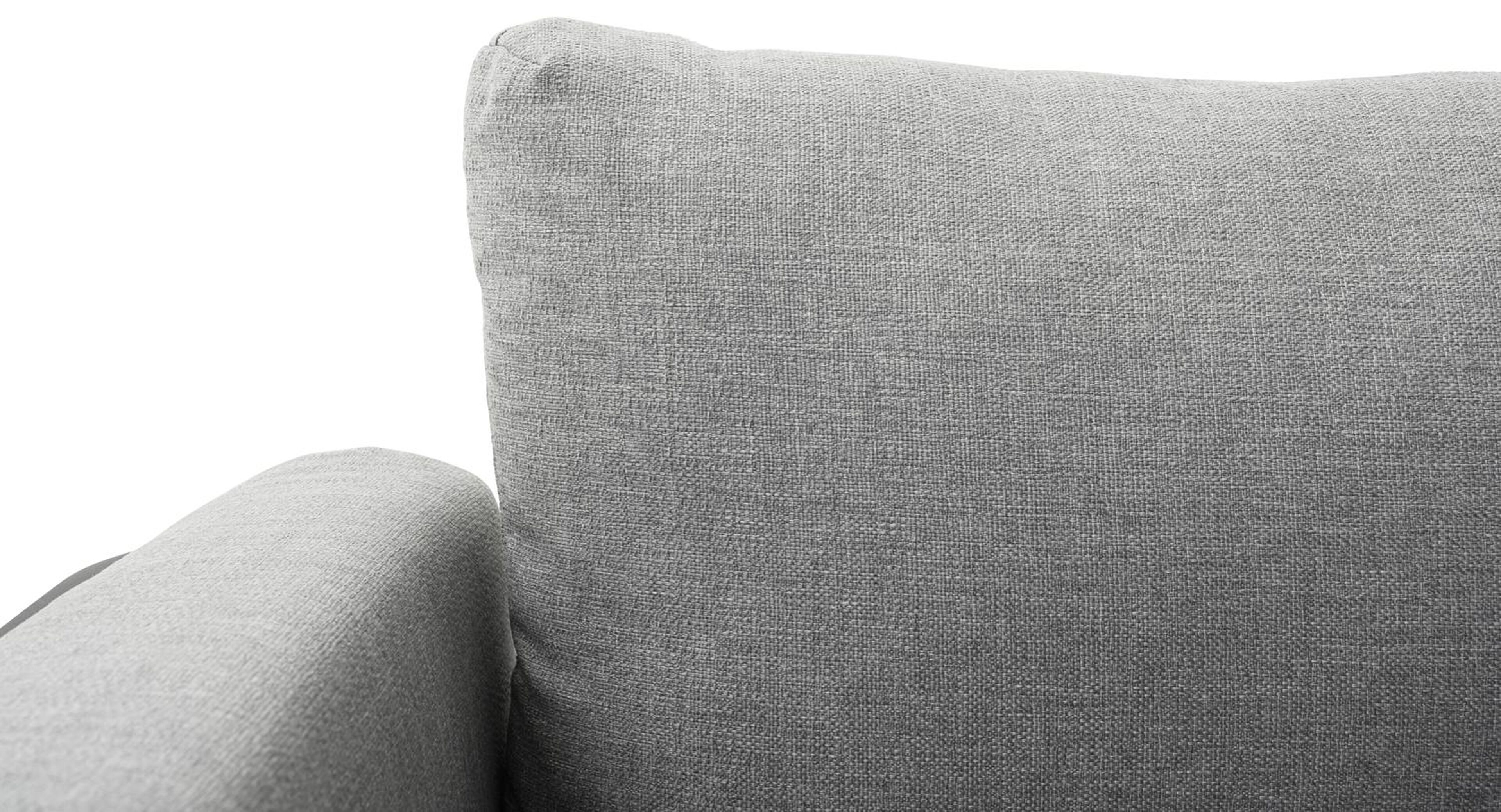 Mosa loungezetel 1-zit in zwart aluminium met grijs weather+ softtouch kussen