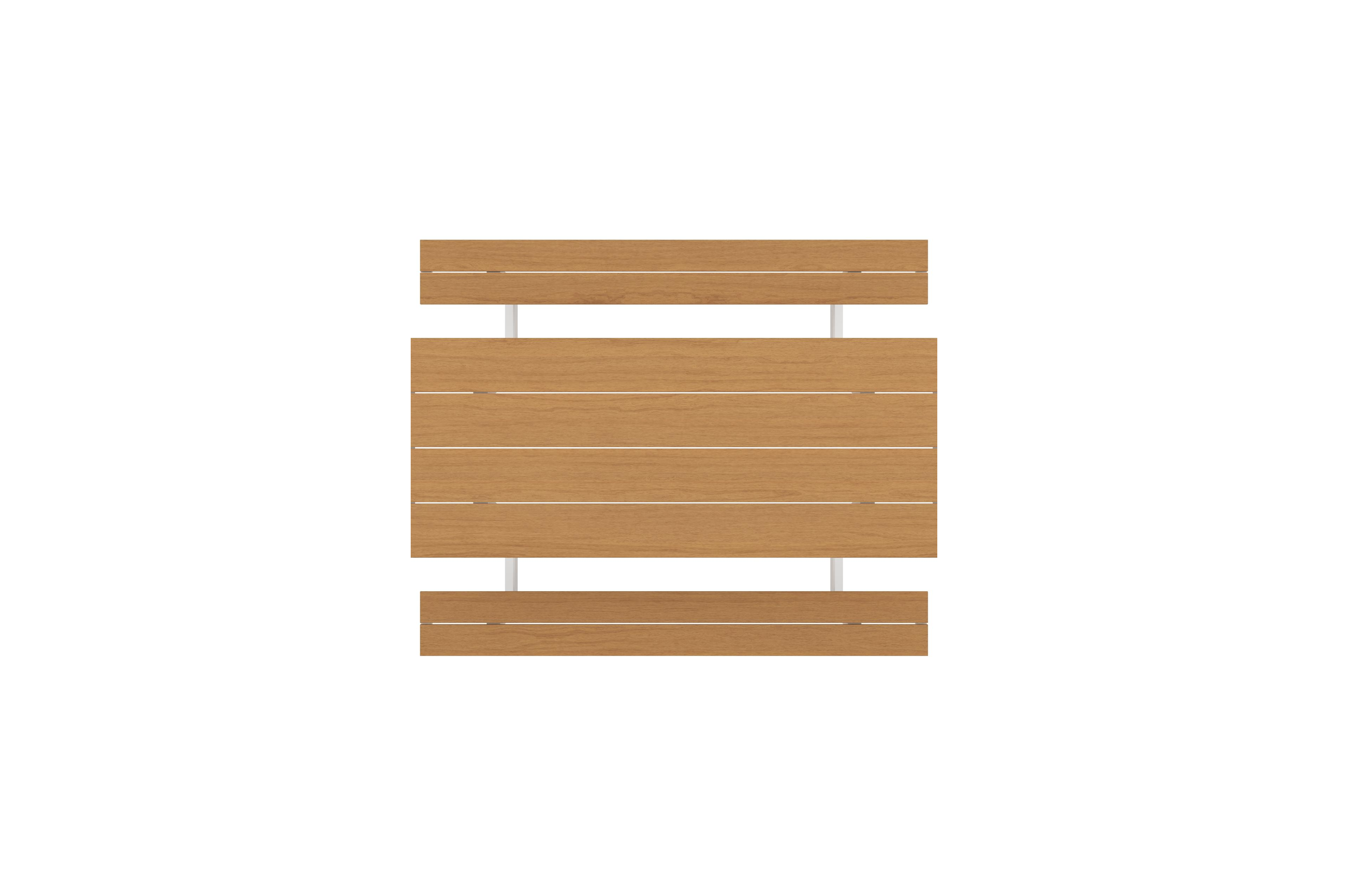 Altura picknicktafel in wit aluminium en polywood tafelblad - L 220 x B 174 x H 74 cm