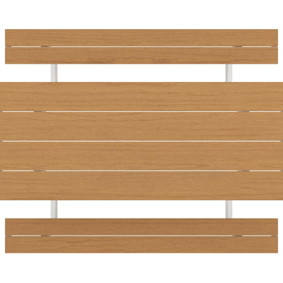 Altura picknicktafel in wit aluminium en polywood tafelblad - L 220 x B 174 x H 74 cm