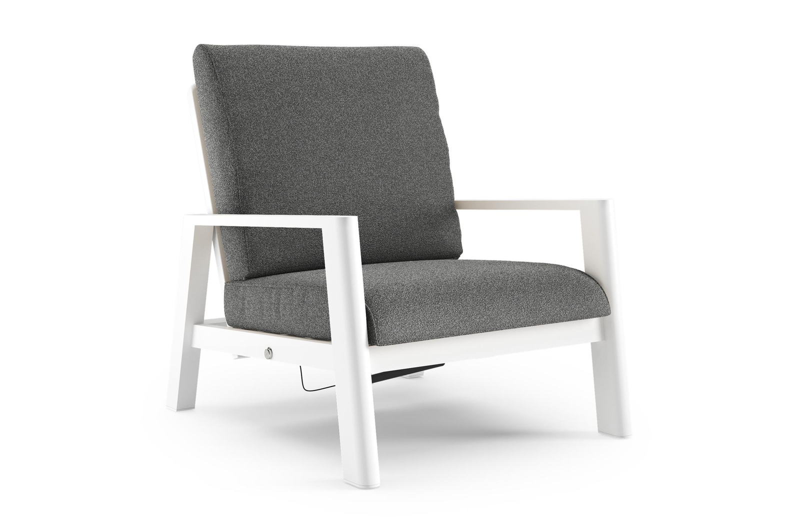 Cirello loungestoel in wit aluminium met catania black all weather cosytica kussen