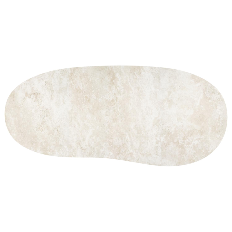 Amico tuintafel organisch in beige aluminium en volkeramiek Rapolano - L 320 x B 145 x H 73.5 cm