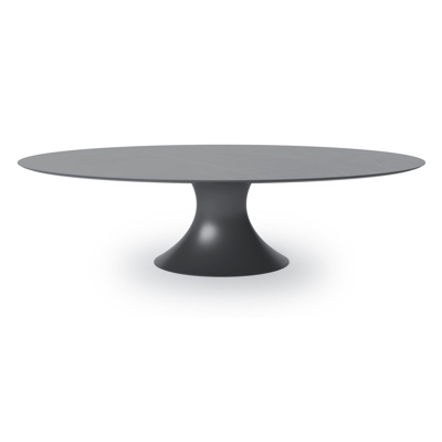 Fano tuintafel in zwart aluminium en volkeramiek calatorao - L 290 x B 148 x H 75 cm