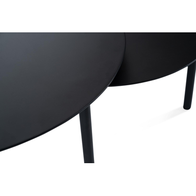Tables basse Orso (Carasco) en aluminium noir - Dia. 90 x H 35 cm