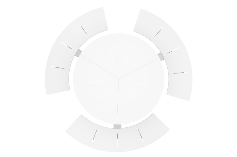 Rondino picknicktafel in wit aluminium - Dia. 207 cm
