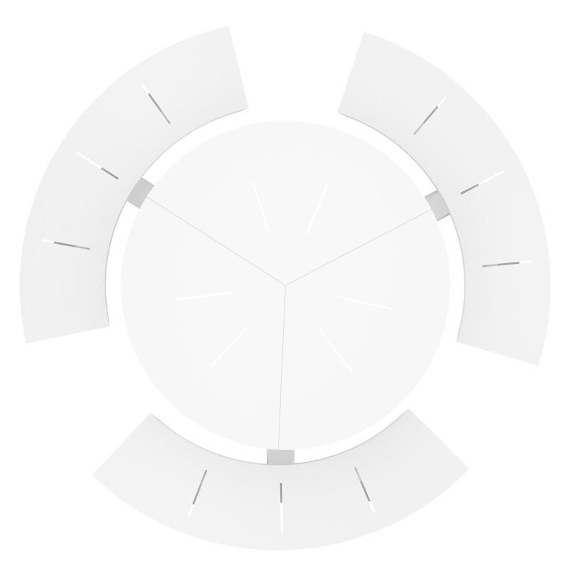 Rondino picknicktafel in wit aluminium - Dia. 207 cm