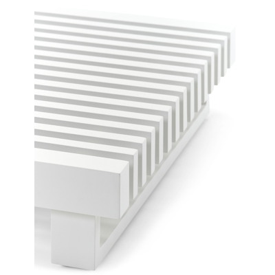 Noviso loungetafel in wit aluminium - L 78 x B 78 x H 20,6 cm