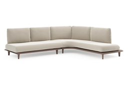 Chaise longue links + 2-zit