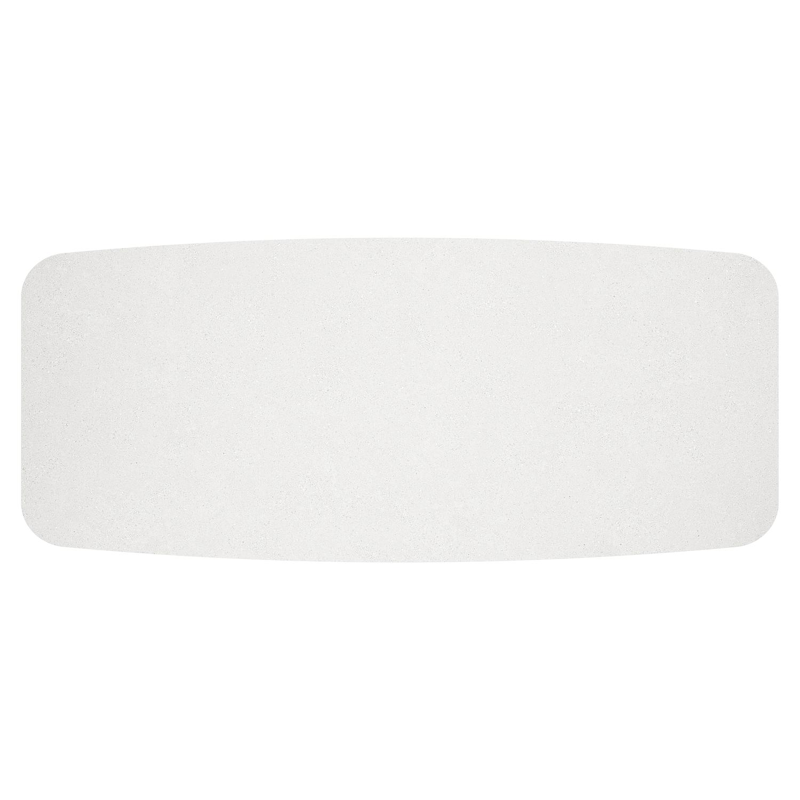 Pamplona tuintafel bootvorm in wit aluminium en sintered stone Topo minerale - L 270 x B 115 x H 72 cm