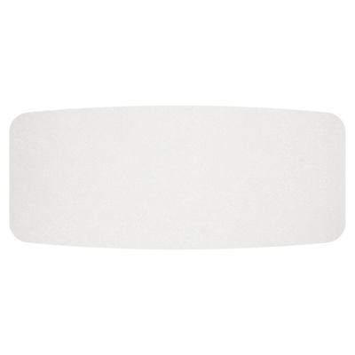 Table de jardin Pamplona forme bateau en aluminium blanc et sintered stone massive Topo minéral - L 270 x L 115 x H 72 cm