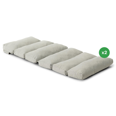 Set van 2 Siena loungekussens weather+ softtouch grijs zitkussen