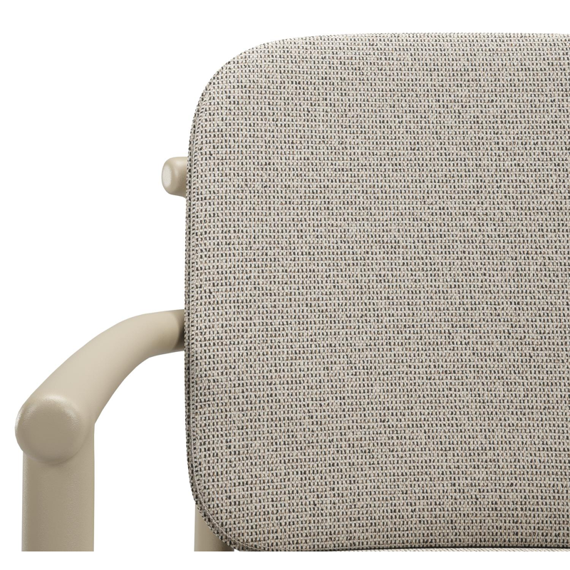Bono stapelbare tuinstoel in beige aluminium met stoelkussen in All Weather Solica Firenze Sand