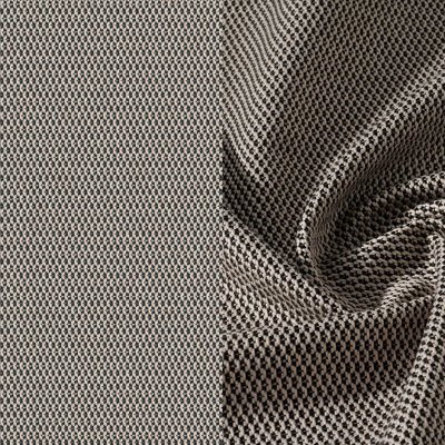 Chaise longue réglable Donato en aluminium noir et coussin en all weather Sunbrella® luxe lopi pepper