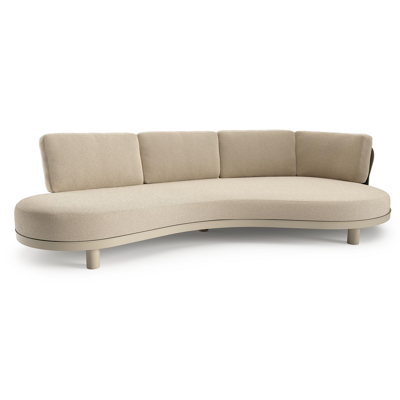 Donato loungebank in beige aluminium met althea chalk all weather cosytica kussen