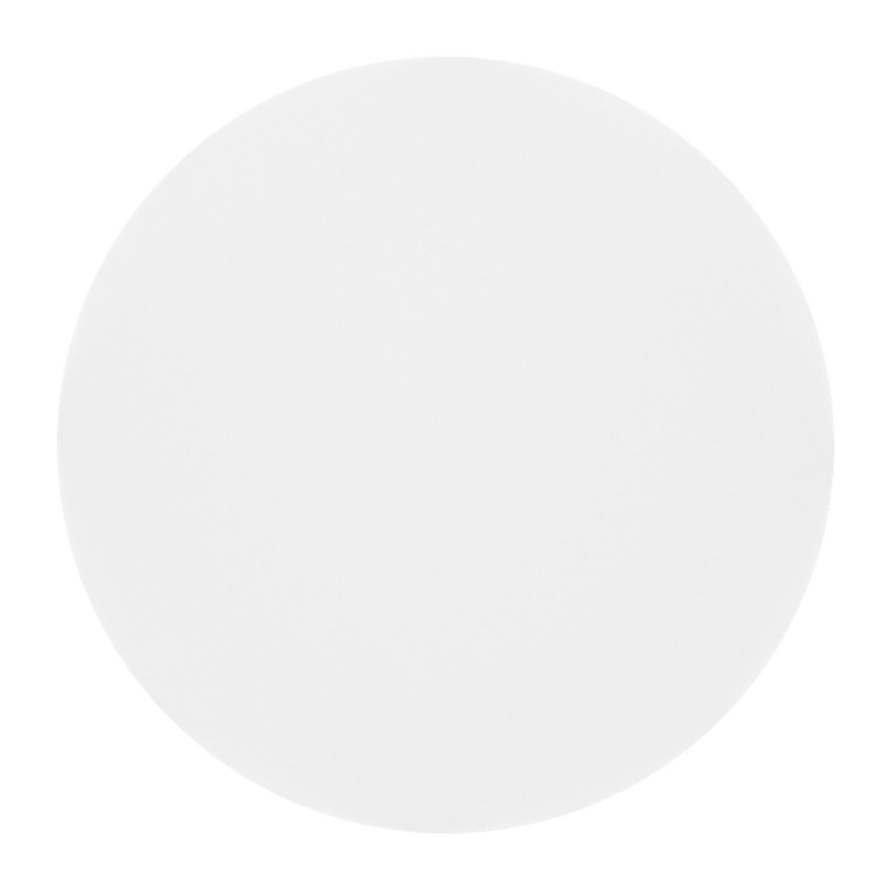 Table de basse Bomero ronde en aluminium taupe et céramique pleine Arctic White - Diam. 84 x Haut. 32.2 cm