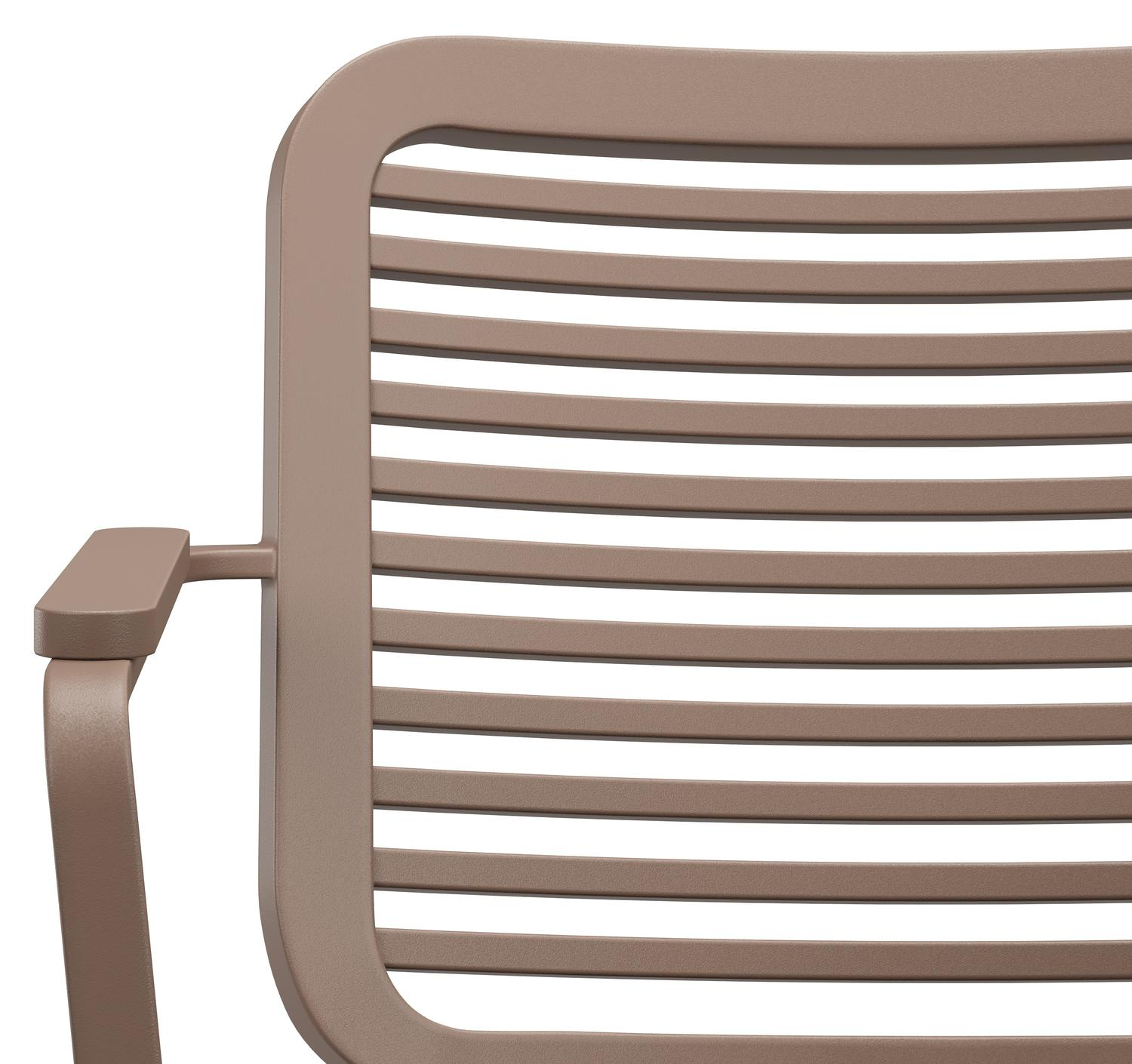 Chaise de jardin Fano en aluminium taupe 