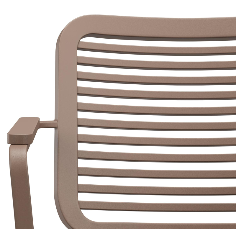 Chaise de jardin Fano en aluminium taupe 