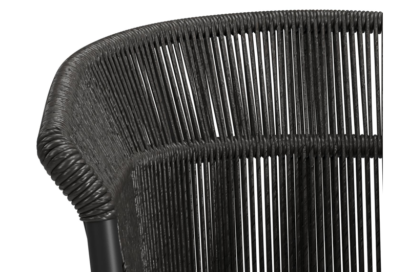 Pamplona ovale tuinset in zwart aluminium en teak natural finish met 8 Matera tuinstoelen