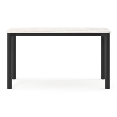 Orso tuintafel rechthoekig afgerond in zwart aluminium en volkeramiek Taj Mahal - L 140 x B 80 x H 74.5 cm