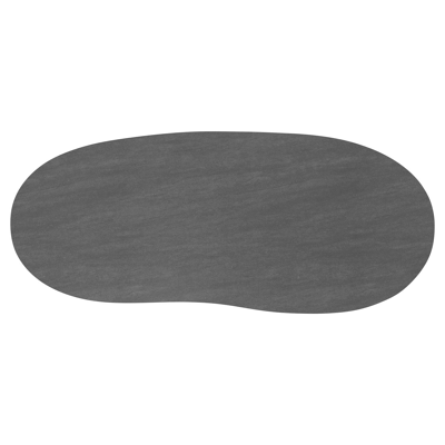 Table de jardin Amico organique en aluminium noir et céramique pleine Basalt Black - Lg. 280 x Lrg. 120 x Haut. 73.5 cm