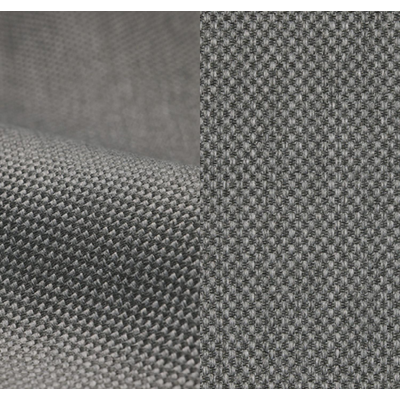 Prato loungeset in zwart aluminium met grijs weather+ textilene kussens