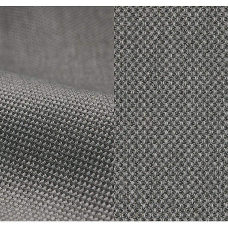 Salon de jardin Prato en aluminium noir avec coussins en weather+ textilène gris