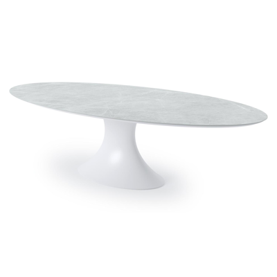 Fano tuintafel in wit aluminium en volkeramiek zaha stone - L 290 x B 148 x H 76 cm